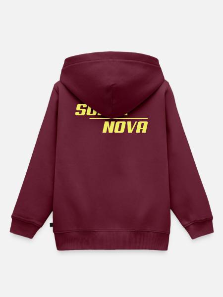 Supernova - Kinder Premium Organic Hoodie - Burgunderrot