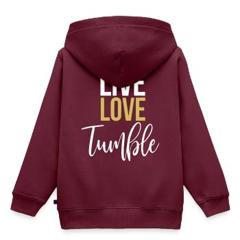 Gymnastik Turnen Turnerin Bodenturnen Geschenk - Kinder Premium Organic Hoodie - Burgunderrot - Hinten - AI Model Kid Female (0cm)