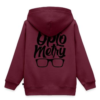 Optiker Optometrie Optometrist Optik Augenoptiker - Kinder Premium Organic Hoodie - Burgunderrot - Hinten - AI Model Kid Female (0cm)