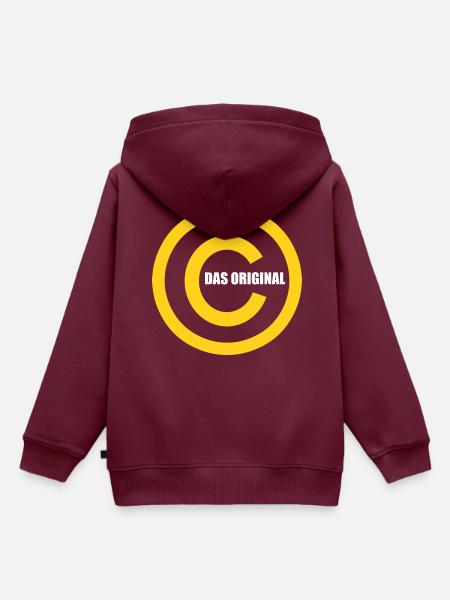 das Original - Kinder Premium Organic Hoodie - Burgunderrot