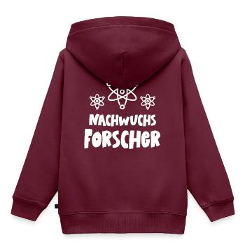 Nachwuchswissenschaftler Wissenschaftler Forscher - Kinder Premium Organic Hoodie - Burgunderrot - Hinten - AI Model Kid Female (0cm)
