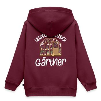 Nachwuchs Gärtner Garten Hobbygärtner Gärtner - Kinder Premium Organic Hoodie - Burgunderrot - Hinten - AI Model Kid Female (0cm)
