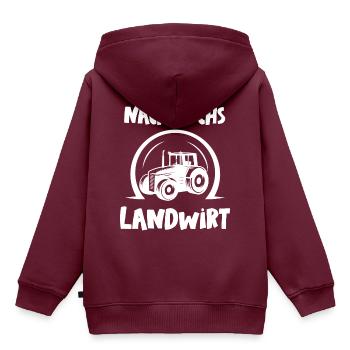Nachwuchs Landwirt Baby Nachwuchs Landwirtschaft - Kinder Premium Organic Hoodie - Burgunderrot - Hinten - AI Model Kid Female (0cm)