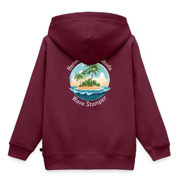 bermuda barrakuda - Kinder Premium Organic Hoodie - Burgunderrot - Hinten - AI Model Kid Female (0cm)