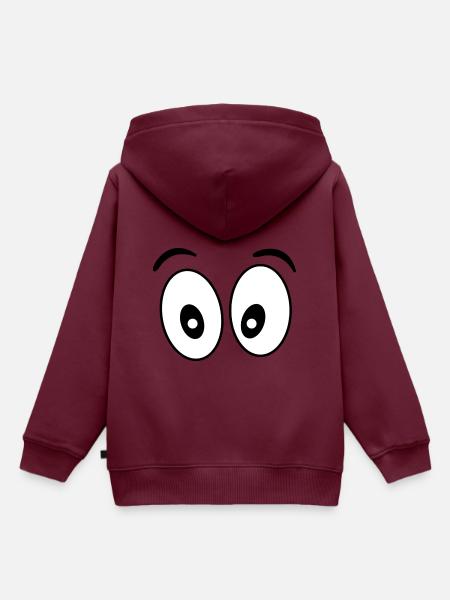 Augen - Kinder Premium Organic Hoodie - Burgunderrot