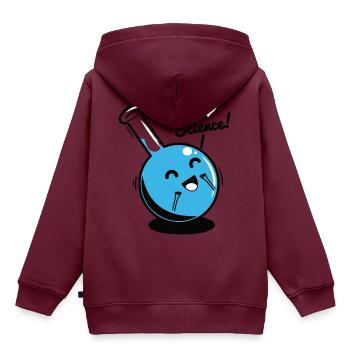 Wissenschaft Labor - Kinder Premium Organic Hoodie - Burgunderrot - Hinten - AI Model Kid Female (0cm)