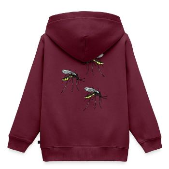 Insekten Blutsauger Mücke blutig Ungeziefer Mücken - Kinder Premium Organic Hoodie - Burgunderrot - Hinten - AI Model Kid Female (0cm)