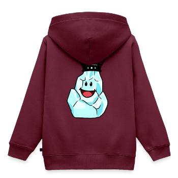König Winter Krone Fantasy Märchen Fabel Frost - Kinder Premium Organic Hoodie - Burgunderrot - Hinten - AI Model Kid Female (0cm)