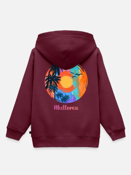 Ich liebe Mallorca - Kinder Premium Organic Hoodie - Burgunderrot