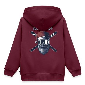 Saalbach Hinterglemm Skiurlaub Skipiste - Kinder Premium Organic Hoodie - Burgunderrot - Hinten - AI Model Kid Female (0cm)