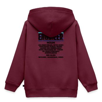 Engineer Gifts Präzisions-Rate-Assistent - Kinder Premium Organic Hoodie - Burgunderrot - Hinten - AI Model Kid Female (0cm)