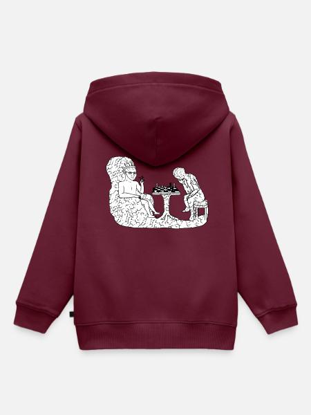 Internet Meme - Brainlet Schach Meme - Kinder Premium Organic Hoodie - Burgunderrot