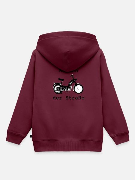 Helden der Straße, Mars Solo, 25 km/h, Mofa - Kinder Premium Organic Hoodie - Burgunderrot