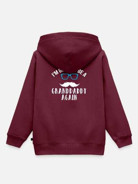 Großvater - Kinder Premium Organic Hoodie - Burgunderrot