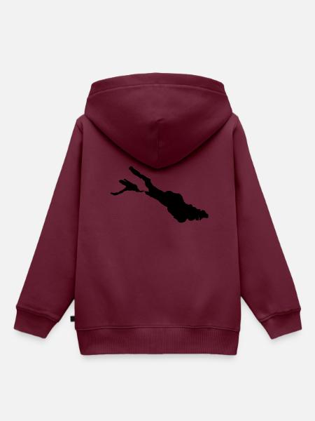Bodensee - Kinder Premium Organic Hoodie - Burgunderrot