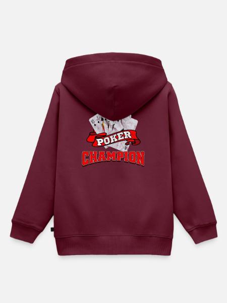 Poker CHAMPION - Kinder Premium Organic Hoodie - Burgunderrot
