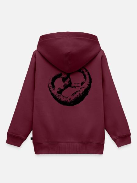 Brezel - Kinder Premium Organic Hoodie - Burgunderrot