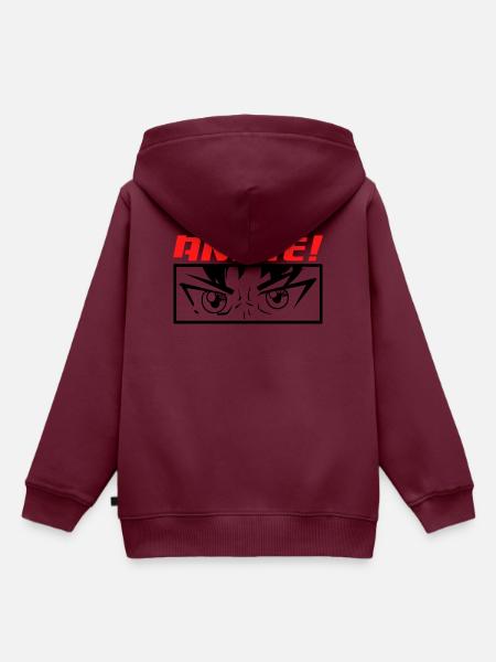 Anime - Kinder Premium Organic Hoodie - Burgunderrot