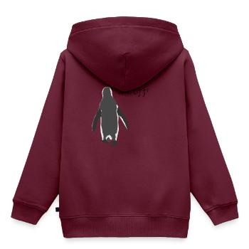 I'm off! - Kinder Premium Organic Hoodie - Burgunderrot - Hinten - AI Model Kid Female (0cm)