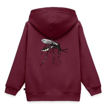 Mücke Insekt Schädlinge Natur Blutsauger - Kinder Premium Organic Hoodie - Burgunderrot - Hinten - AI Model Kid Female (0cm)