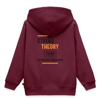 Eine String-Theorie-Sache, die Sie nicht verstehen würden - Kinder Premium Organic Hoodie - Burgunderrot - Hinten - AI Model Kid Female (0cm)