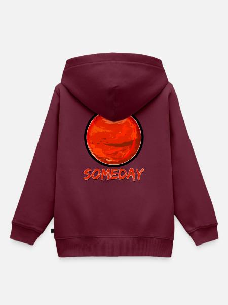 Someday Mars - Kinder Premium Organic Hoodie - Burgunderrot