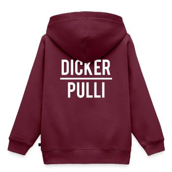 Dicker Pulli - Kinder Premium Organic Hoodie - Burgunderrot - Hinten - AI Model Kid Female (0cm)