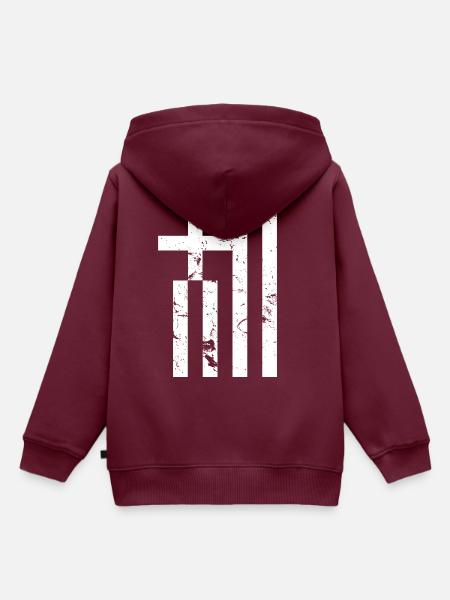 Griechenland Flagge - Kinder Premium Organic Hoodie - Burgunderrot