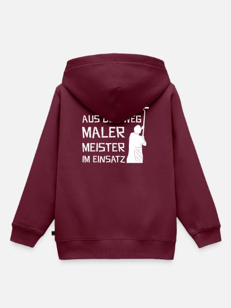 Malermeister - Kinder Premium Organic Hoodie - Burgunderrot
