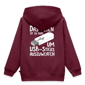 Informatiker Programmierer Student - Kinder Premium Organic Hoodie - Burgunderrot - Hinten - AI Model Kid Female (0cm)