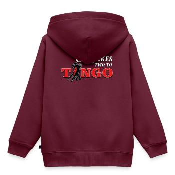 Tango, Tango Tänzer - Kinder Premium Organic Hoodie - Burgunderrot - Hinten - AI Model Kid Female (0cm)