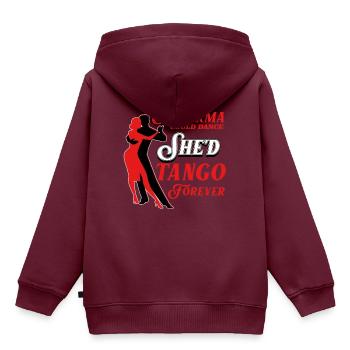 Tango, Tango Tänzer - Kinder Premium Organic Hoodie - Burgunderrot - Hinten - AI Model Kid Female (0cm)