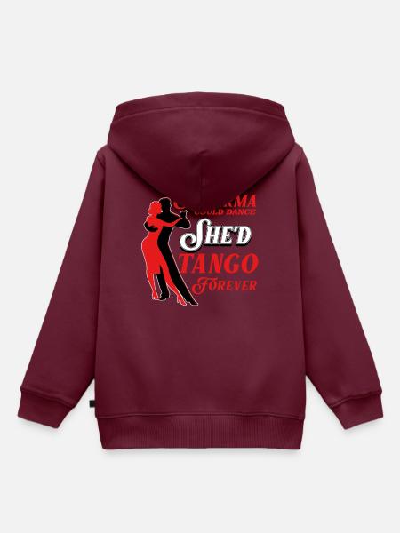 Tango, Tango Tänzer - Kinder Premium Organic Hoodie - Burgunderrot