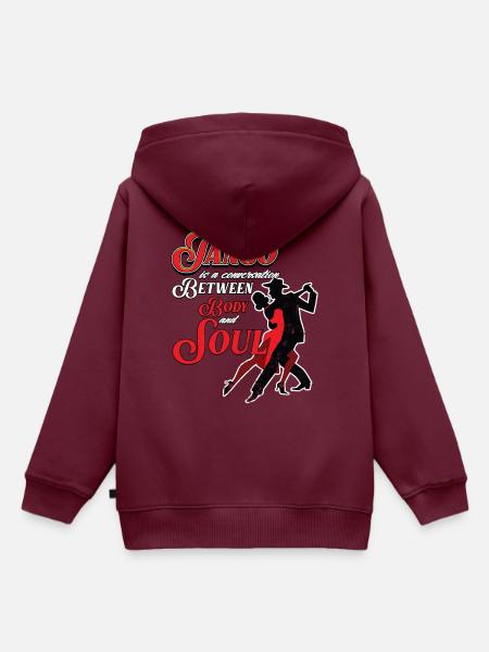 Tango, Tango Tänzer - Kinder Premium Organic Hoodie - Burgunderrot
