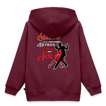 Tango, Tango Tänzer - Kinder Premium Organic Hoodie - Burgunderrot - Hinten - AI Model Kid Female (0cm)