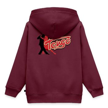 Tango, Tango Tänzer - Kinder Premium Organic Hoodie - Burgunderrot - Hinten - AI Model Kid Female (0cm)