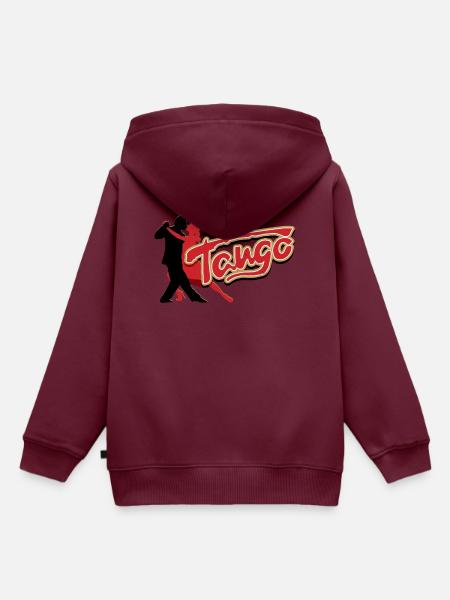 Tango, Tango Tänzer - Kinder Premium Organic Hoodie - Burgunderrot