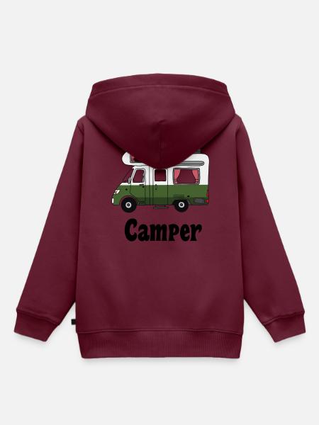 Camper Wohnmobil Caravan - Kinder Premium Organic Hoodie - Burgunderrot