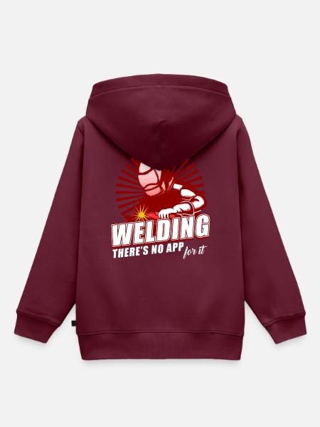 Schweissen - Kinder Premium Organic Hoodie - Burgunderrot