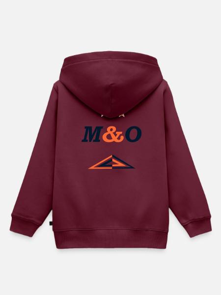 M & O-Stern - Kinder Premium Organic Hoodie - Burgunderrot