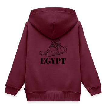 Sphinx Ägypten - Kinder Premium Organic Hoodie - Burgunderrot - Hinten - AI Model Kid Female (0cm)