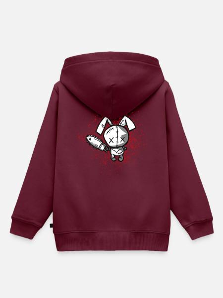 Evil Pets - Rabbit 1 - Kinder Premium Organic Hoodie - Burgunderrot