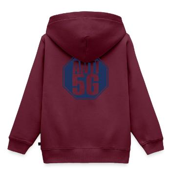 Gegner Netzwerk 5G Strahlung Technologie - Kinder Premium Organic Hoodie - Burgunderrot - Hinten - AI Model Kid Female (0cm)