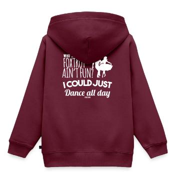Foxtrott tanzen Paartanz Musik Geschenk - Kinder Premium Organic Hoodie - Burgunderrot - Hinten - AI Model Kid Female (0cm)