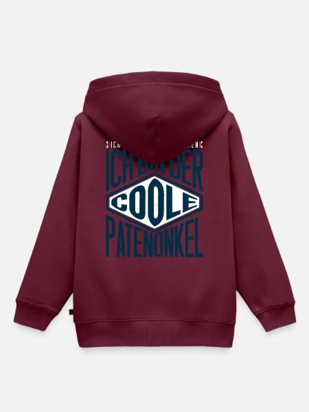 Patenonkel - Kinder Premium Organic Hoodie - Burgunderrot