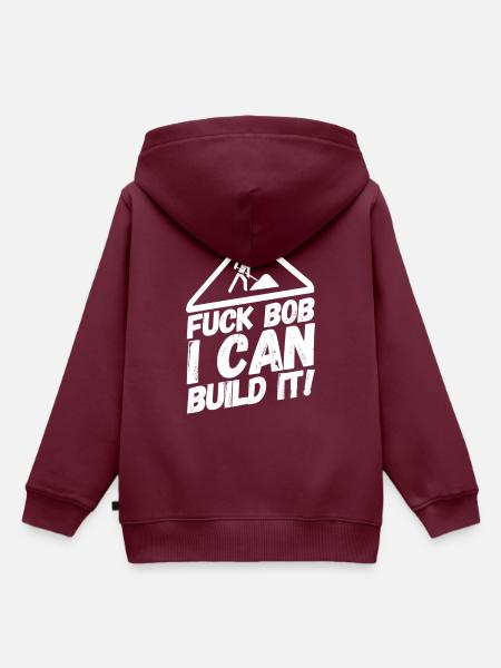 Bauarbeiter Baustelle Bob - Kinder Premium Organic Hoodie - Burgunderrot