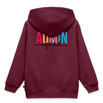 Admin Squad Verwaltungsassistent Admin Team - Kinder Premium Organic Hoodie - Burgunderrot - Hinten - AI Model Kid Female (0cm)