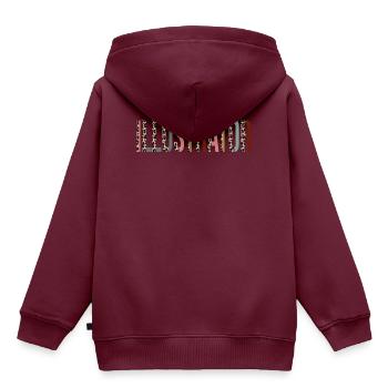 Illustrator - Kinder Premium Organic Hoodie - Burgunderrot - Hinten - AI Model Kid Female (0cm)