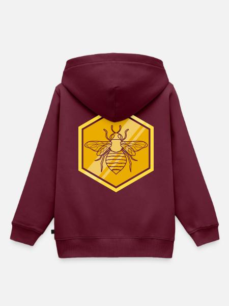 Honey Beekeeper Köstliches Honigessen - Kinder Premium Organic Hoodie - Burgunderrot