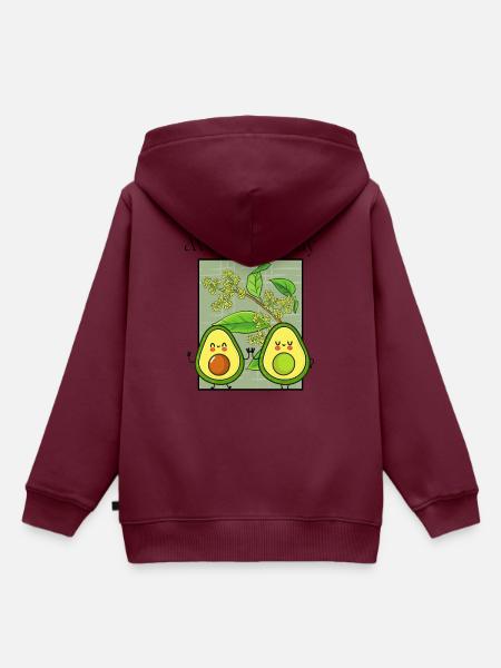 Avo-Good Day - Kinder Premium Organic Hoodie - Burgunderrot